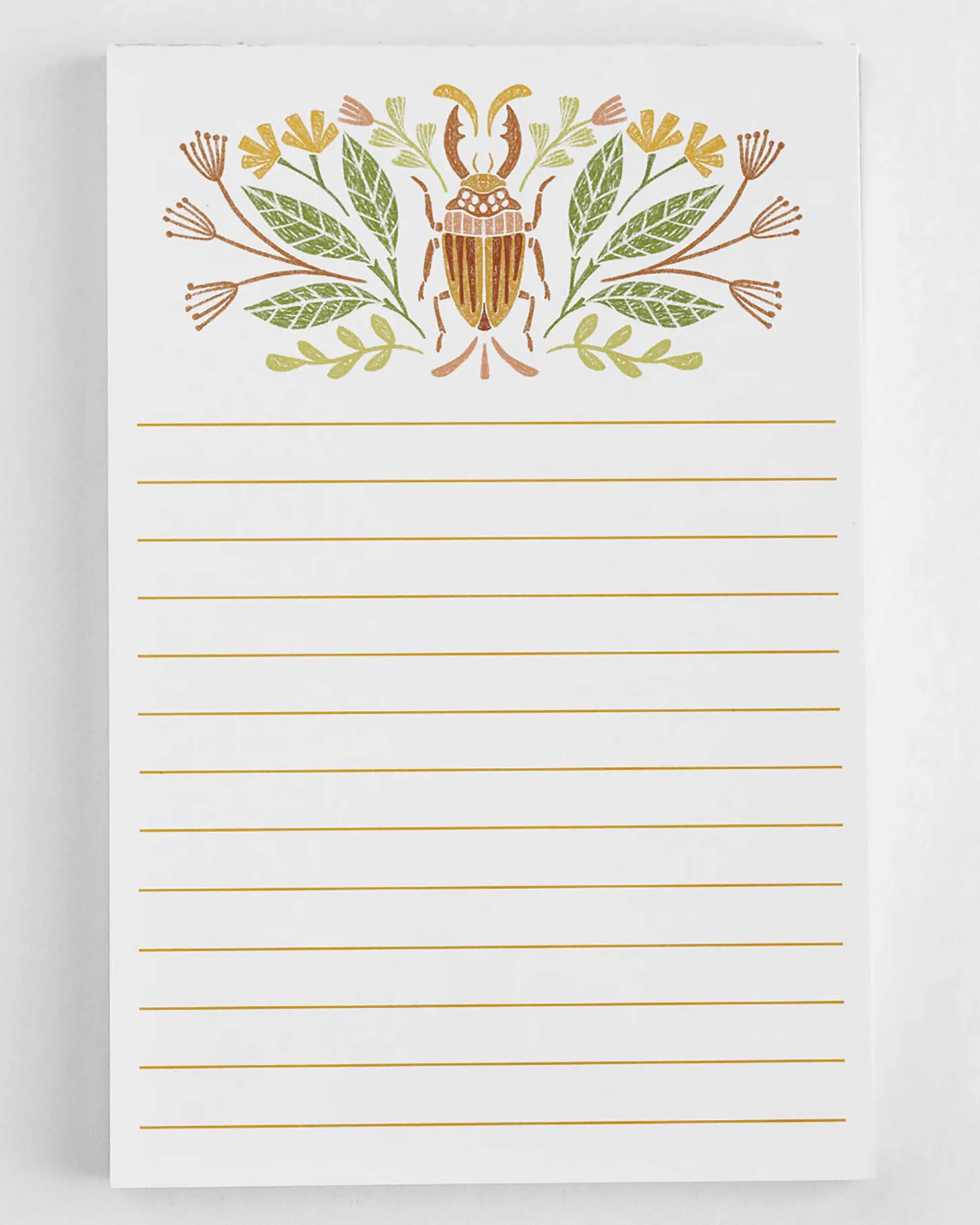 Beetle and Blooms Notepad