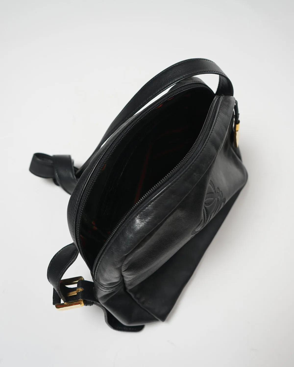 Black Leather Shoulder Bag