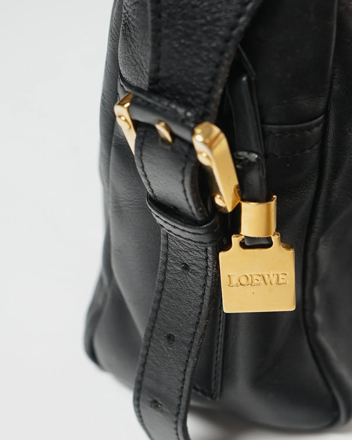 Black Leather Shoulder Bag