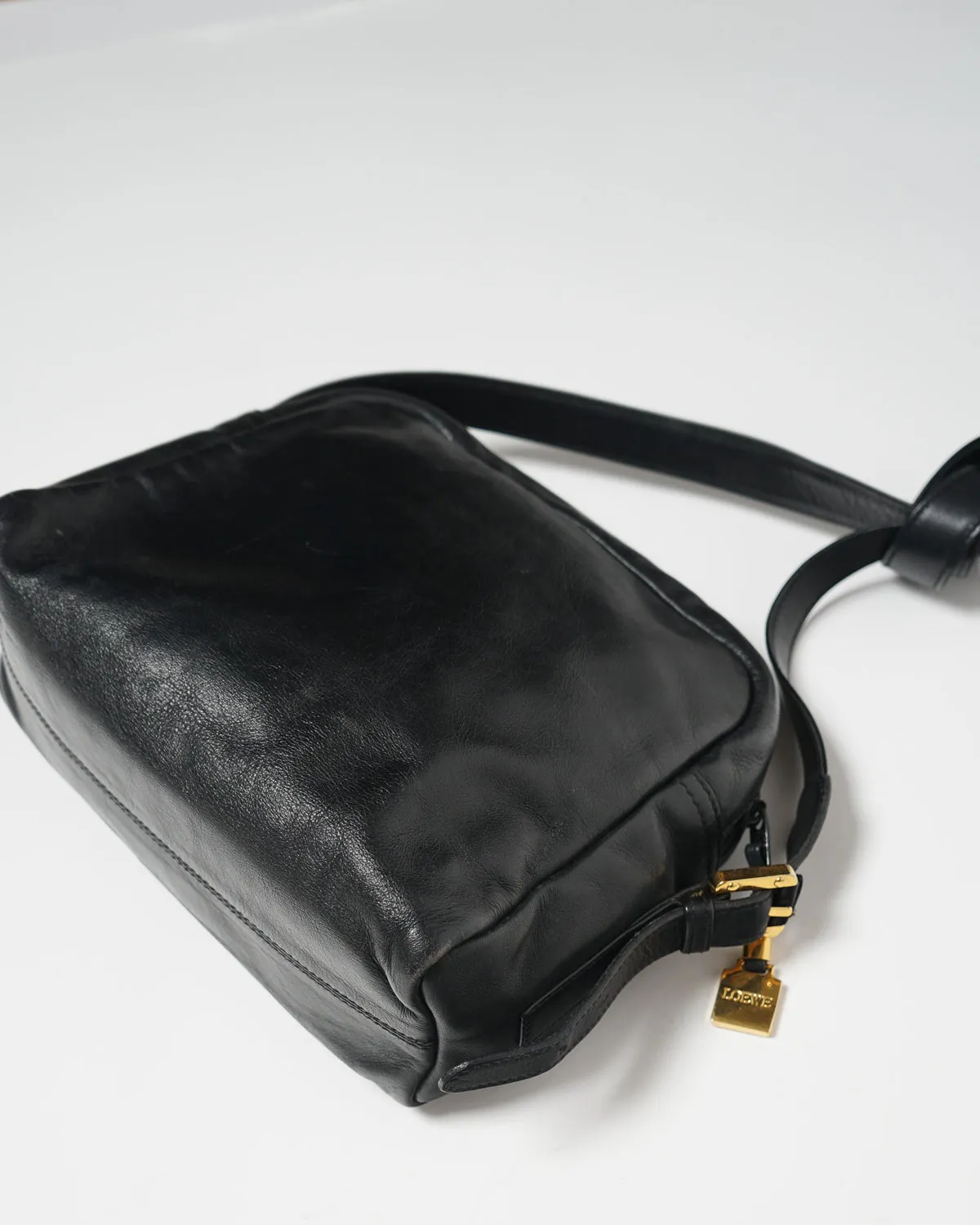 Black Leather Shoulder Bag