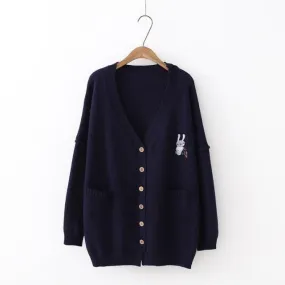 Scouring for Turnips Bunny  Sweater Top Kawaii Academia Y2K Cottagecore Coquette Fairycore Dollette Princesscore